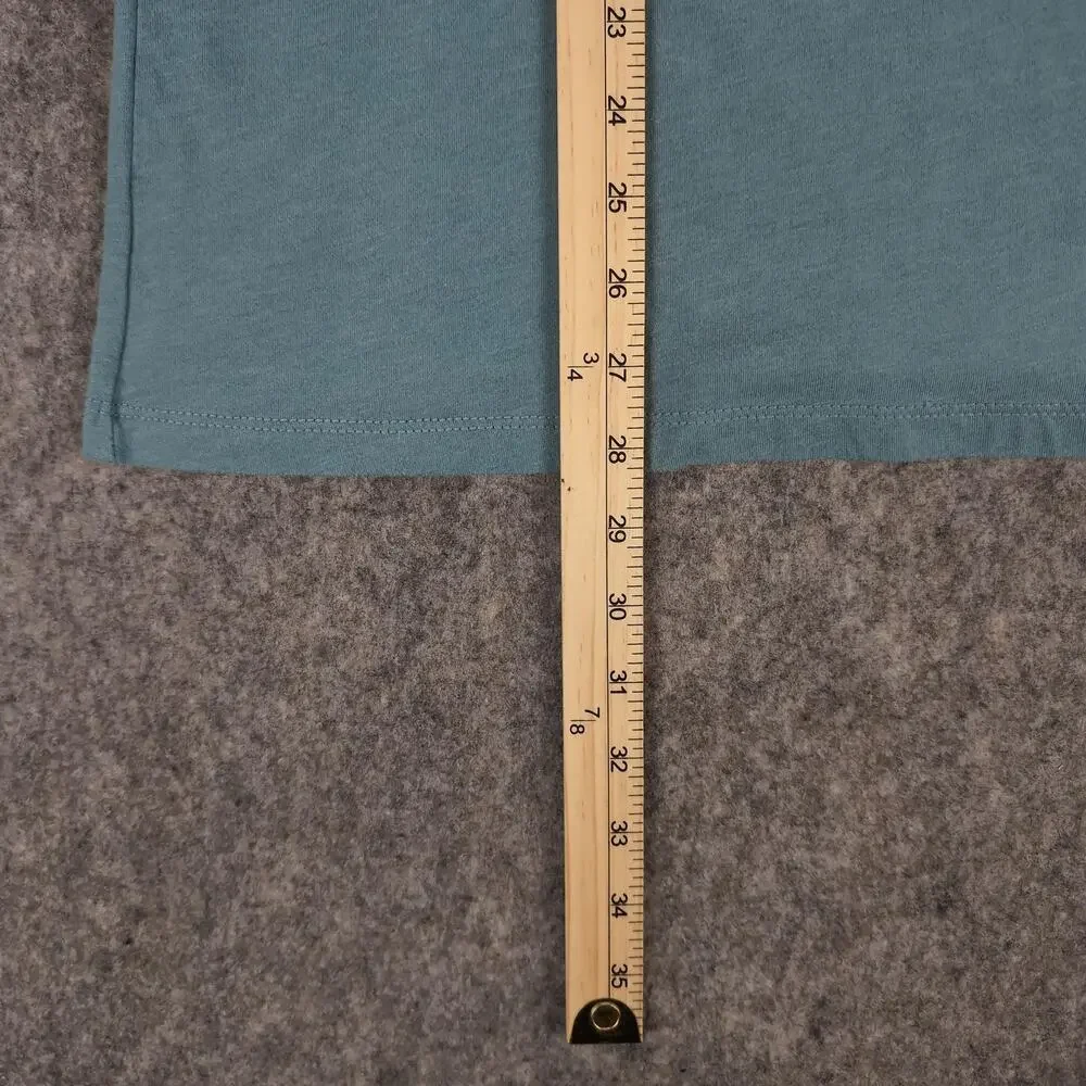 AFTCO Shirt Mens Medium Blue Mountain Sunset Graphic Outdoor Tee Logo Casual